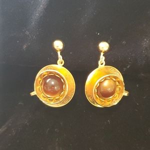 Excellent vintage coffee cup earrings